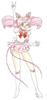 A manga-style version of Sailor Chibi Moon in an eternal outfit