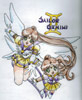 Sailor Gemini draw from a popular image of Sailor Moon and Sailor Chibi Chibi