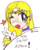 Sailor Astera says, 'Have a nice day!'