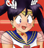 Sailor Astera unhappily finds herself dressed as Sailor Moon
