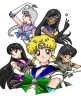 Pretty senshi group!  Clockwise from Astera the other senshi are Sailor Exosia, Sailor Sirius, Sailor Junon, and Sailor Teardrop.